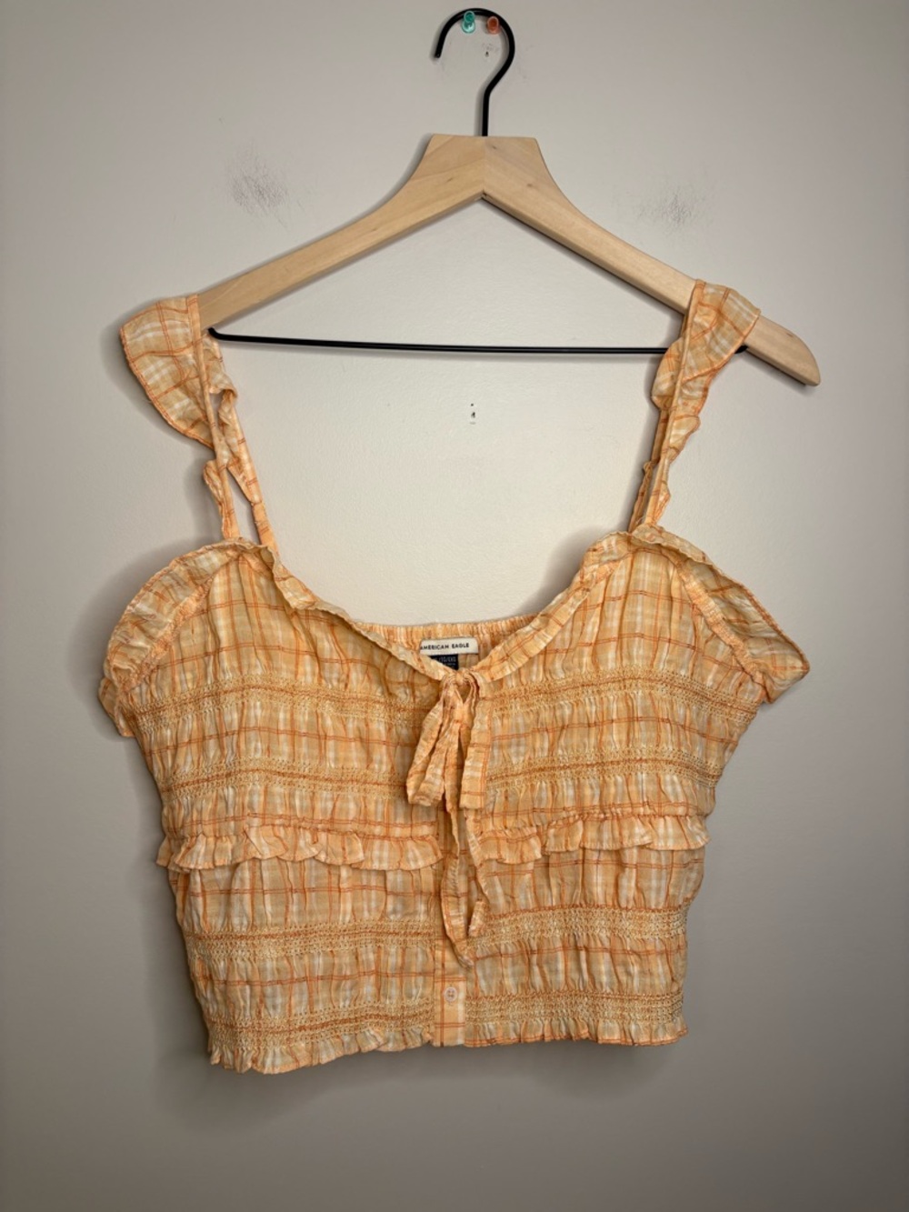 Women’s American Eagle Smocked Ruffle Tank Top size XL